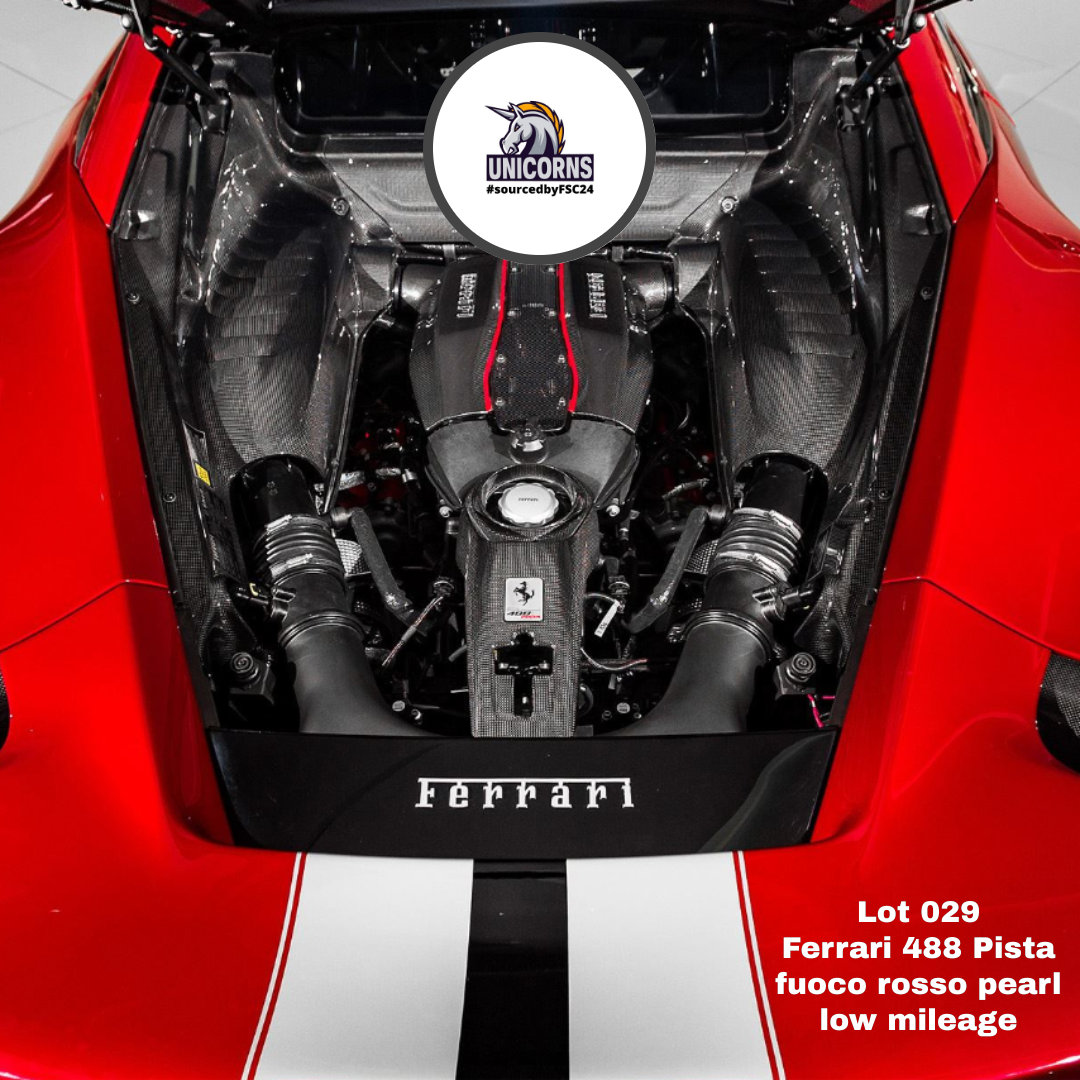 LOT 029  - Ferrari 488 Pista in fuoco-rosso pearl