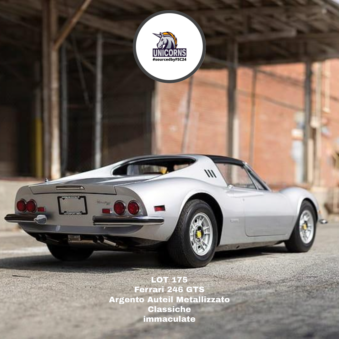 LOT 175 Ferrari 246 GTS in Argento Auteil Metallizzato is now available