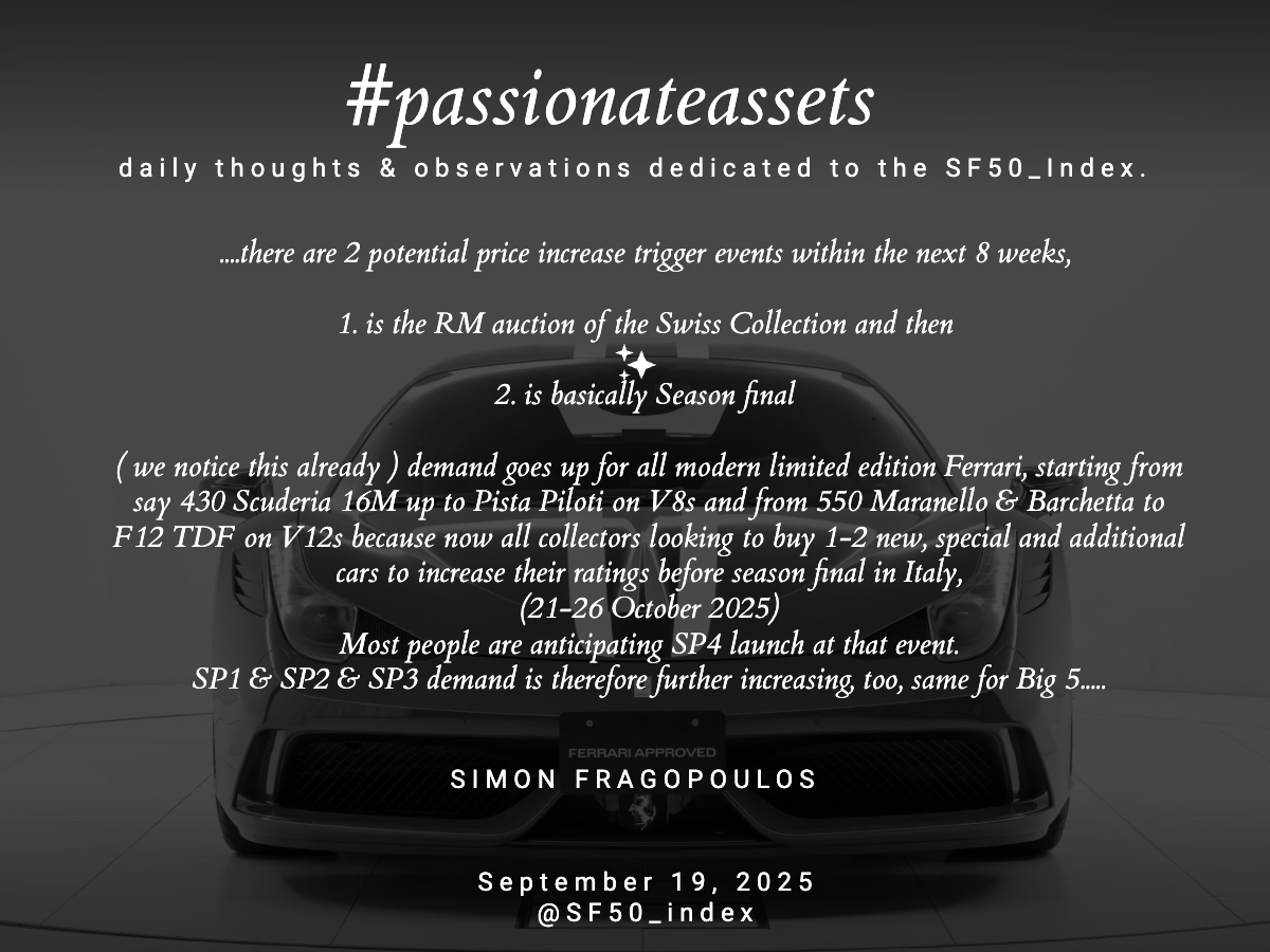 September 19, 2025 #passionateassets